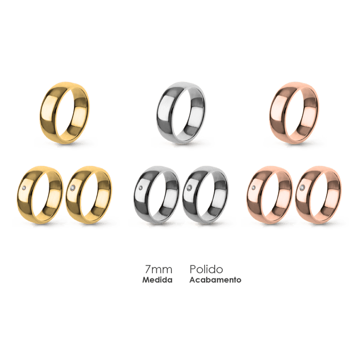 Aliança Wedding Essential Elíptica Extra Amendoada