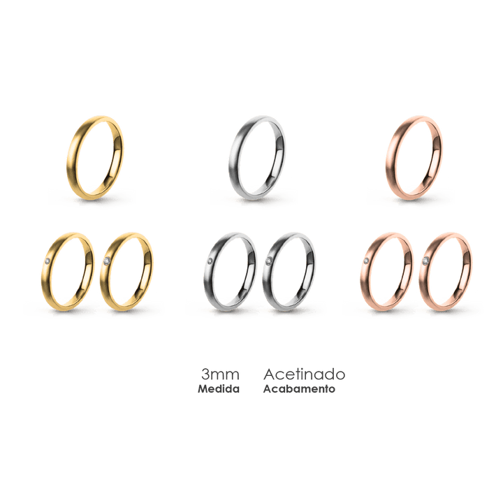 Aliança Wedding Essential Elíptica Extra Amendoada