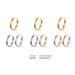 Aliança Wedding Essential Plana Amendoada