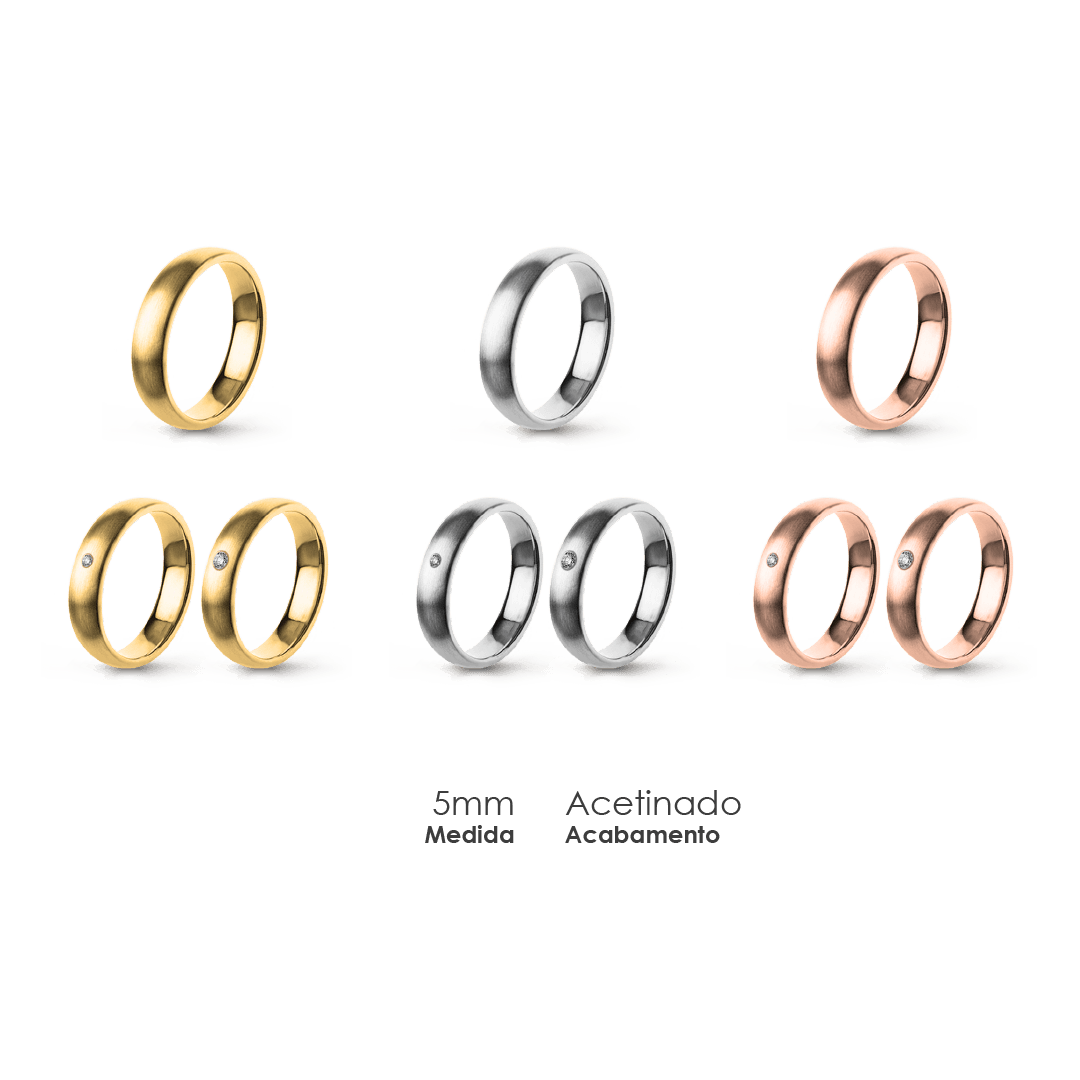 Aliança Wedding Essential Elíptica Extra Amendoada