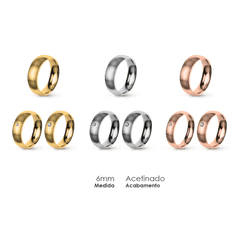 Aliança Wedding Essential Meia Cana Extra Amendoada