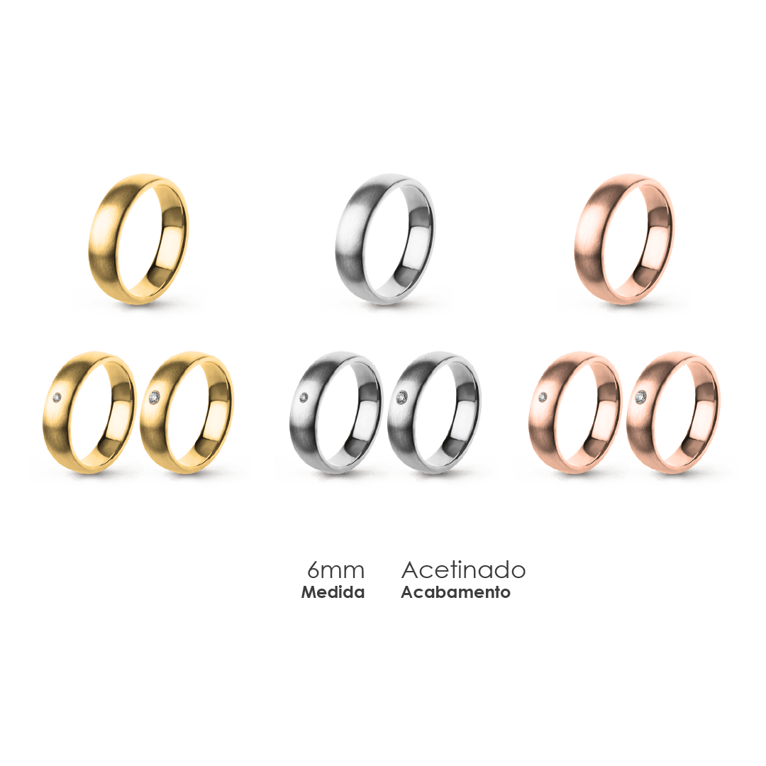 Aliança Wedding Essential Elíptica Extra Amendoada