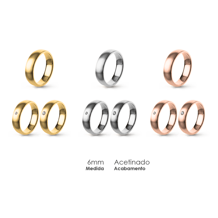 Aliança Wedding Essential Elíptica Extra Amendoada