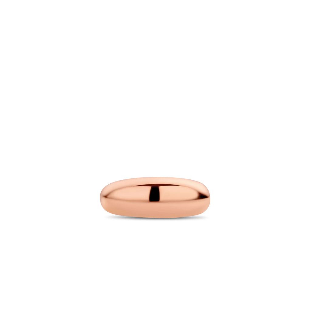 vista interior do Anel Ti Sento de prata banhado a rosa dourada