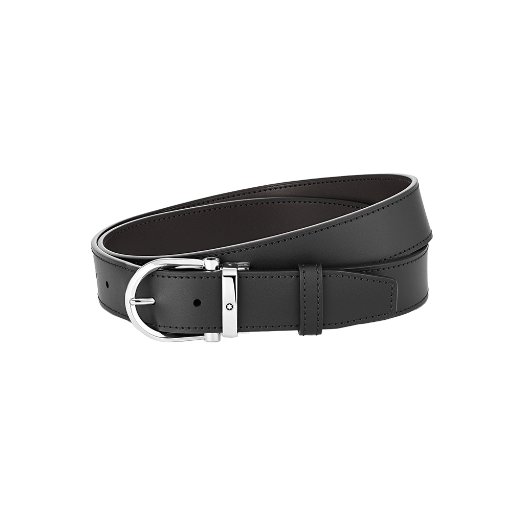 Cinto Reversível Horseshoe Brown/Black 35mm