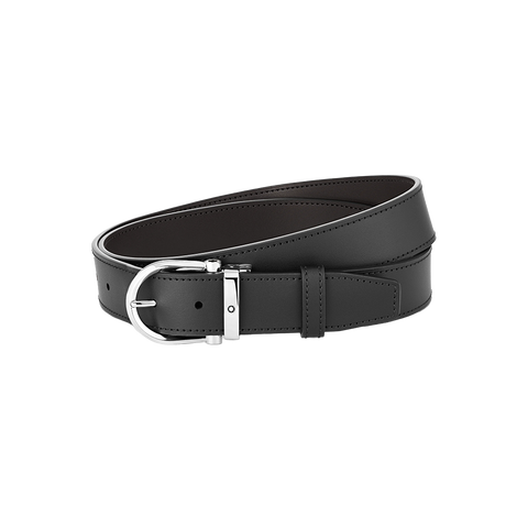 Cinto Reversível Horseshoe Brown/Black 35mm