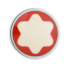 A imagem mostra um par de botões de punho da Montblanc. Estes botões de punho são prateados e apresentam uma face redonda e texturizada com o que parece ser o emblema da Montblanc gravado nele. O poste e o fecho de alternância dos botões de punho também são visíveis, indicando a sua funcionalidade. O design é elegante, típico do estilo da marca Montblanc, tornando-os um acessório interessante para trajes formais.