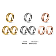 Aliança Wedding Essential Meia Cana Extra Amendoada