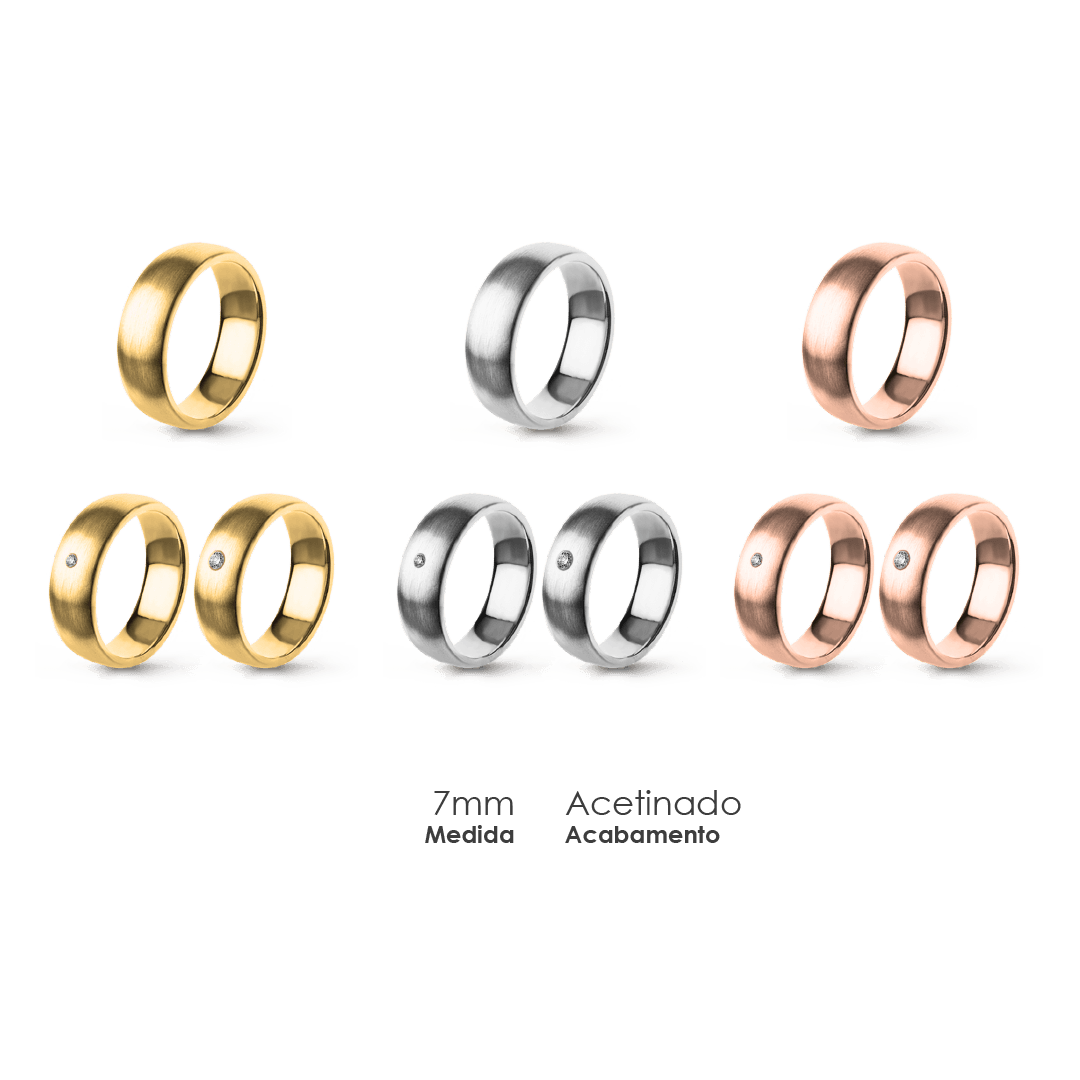 Aliança Wedding Essential Elíptica Extra Amendoada