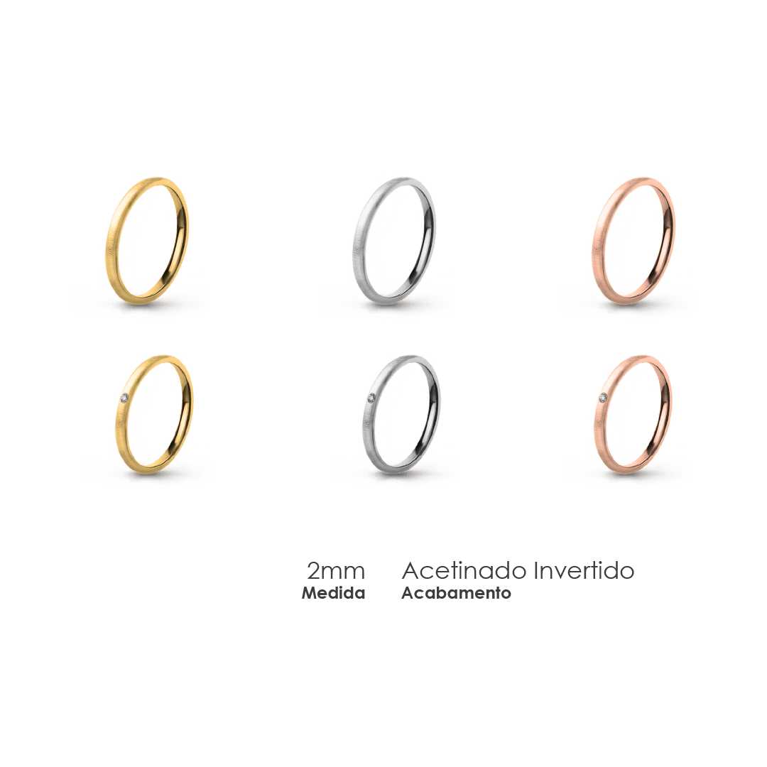 Aliança Wedding Essential Elíptica Extra Amendoada