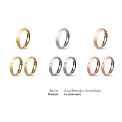 Aliança Wedding Essential Meia Cana Extra Amendoada