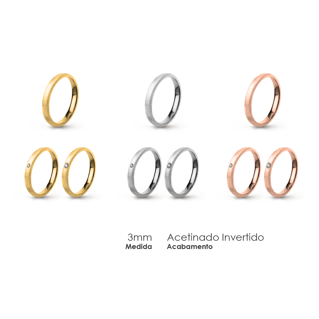 Aliança Wedding Essential Elíptica Extra Amendoada