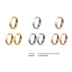 Aliança Wedding Essential Meia Cana Extra Amendoada