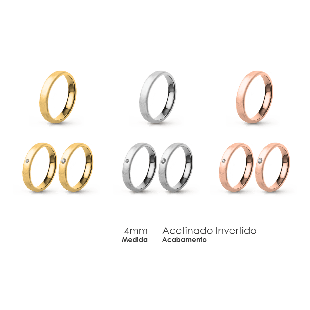 Aliança Wedding Essential Elíptica Extra Amendoada