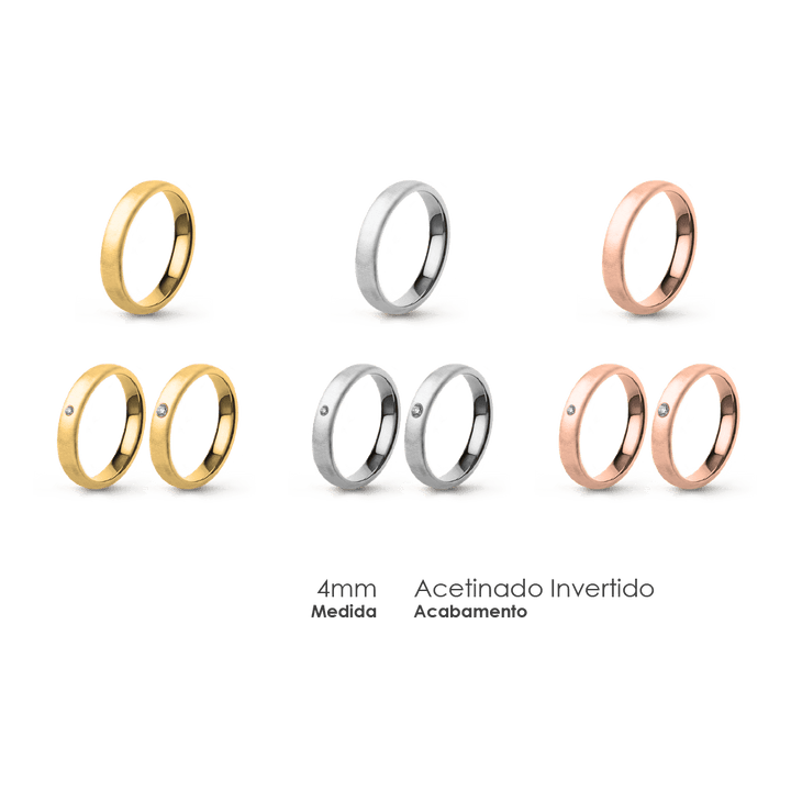 Aliança Wedding Essential Elíptica Extra Amendoada