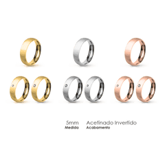 Aliança Wedding Essential Meia Cana Extra Amendoada