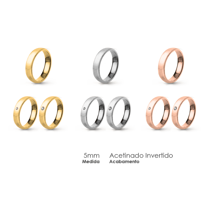 Aliança Wedding Essential Elíptica Extra Amendoada