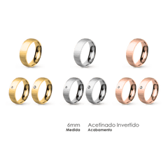 Aliança Wedding Essential Meia Cana Extra Amendoada