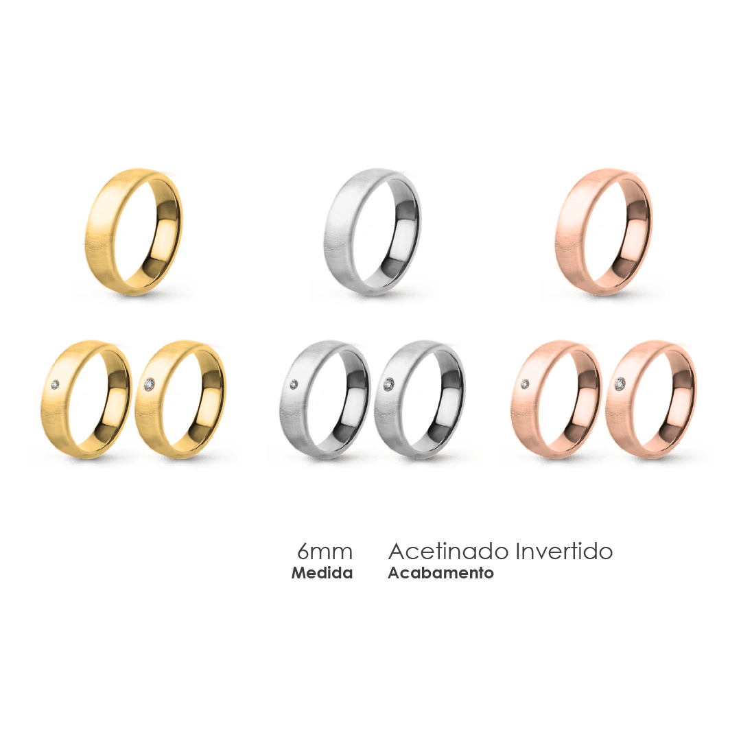 Aliança Wedding Essential Elíptica Extra Amendoada