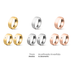 Aliança Wedding Essential Meia Cana Baixa Amendoada