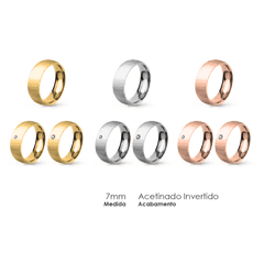 Aliança Wedding Essential Meia Cana Extra Amendoada