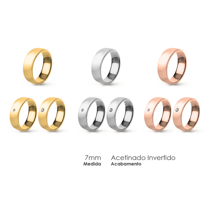 Aliança Wedding Essential Elíptica Extra Amendoada