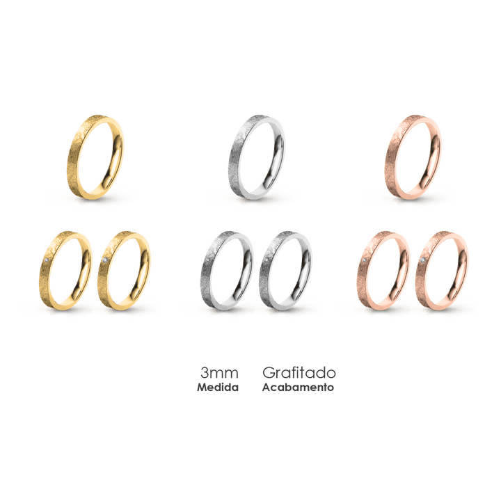 Aliança Wedding Essential Plana Amendoada