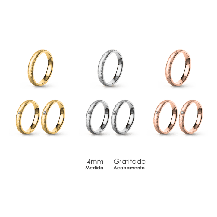 Aliança Wedding Essential Elíptica Extra Amendoada