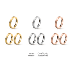 Aliança Wedding Essential Plana Amendoada