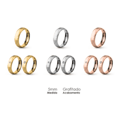 Aliança Wedding Essential Meia Cana Extra Amendoada