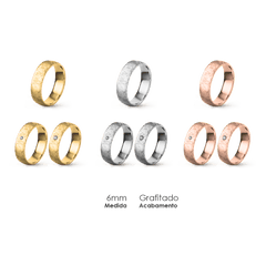 Aliança Wedding Essential Meia Cana Baixa Amendoada