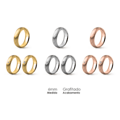 Aliança Wedding Essential Meia Cana Alta Amendoada