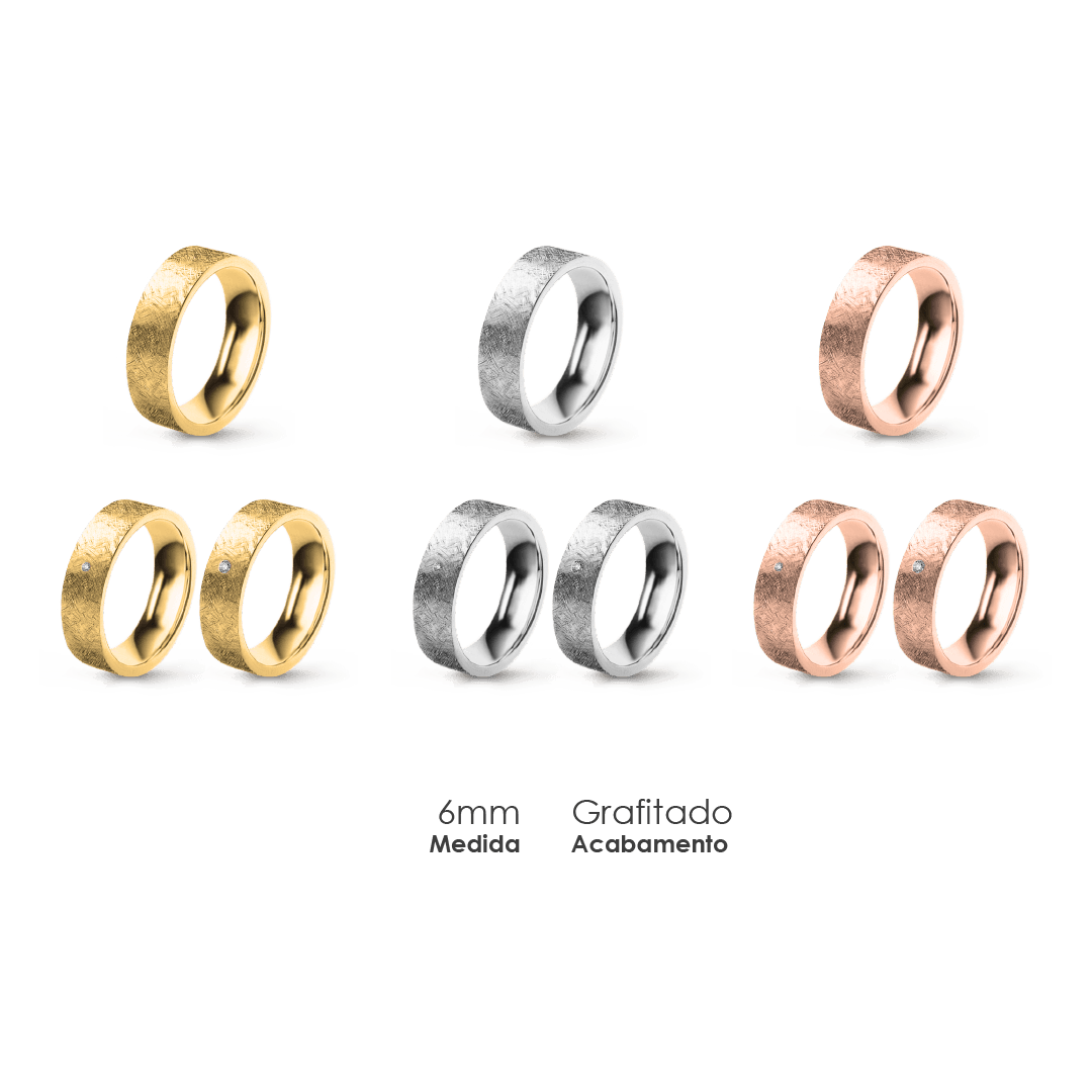 Aliança Wedding Essential Plana Amendoada