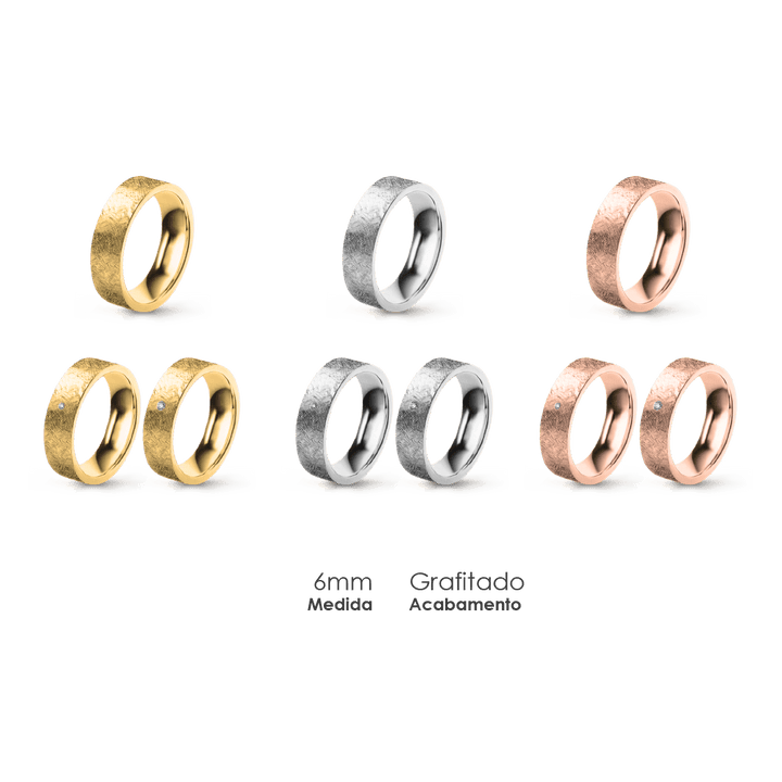 Aliança Wedding Essential Plana Amendoada