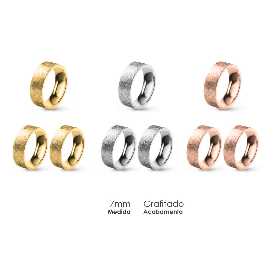 Aliança Wedding Essential Plana Amendoada