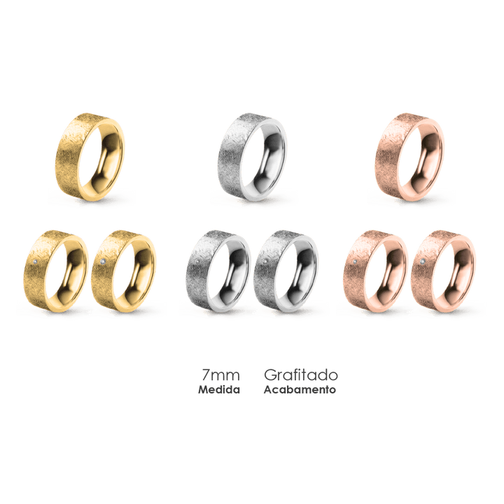 Aliança Wedding Essential Plana Amendoada