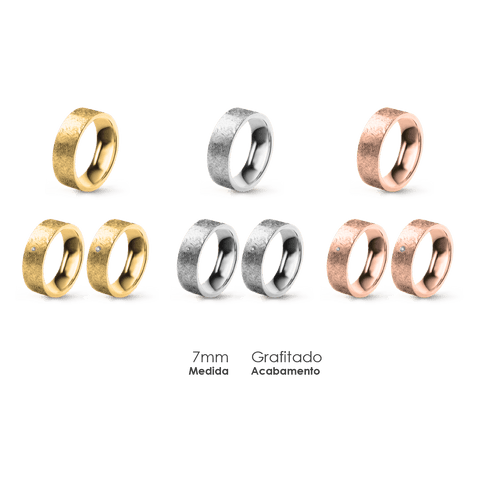 Aliança Wedding Essential Plana Amendoada