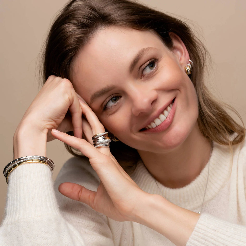 Argolas Huggie Ti Sento - Milano Prata 925