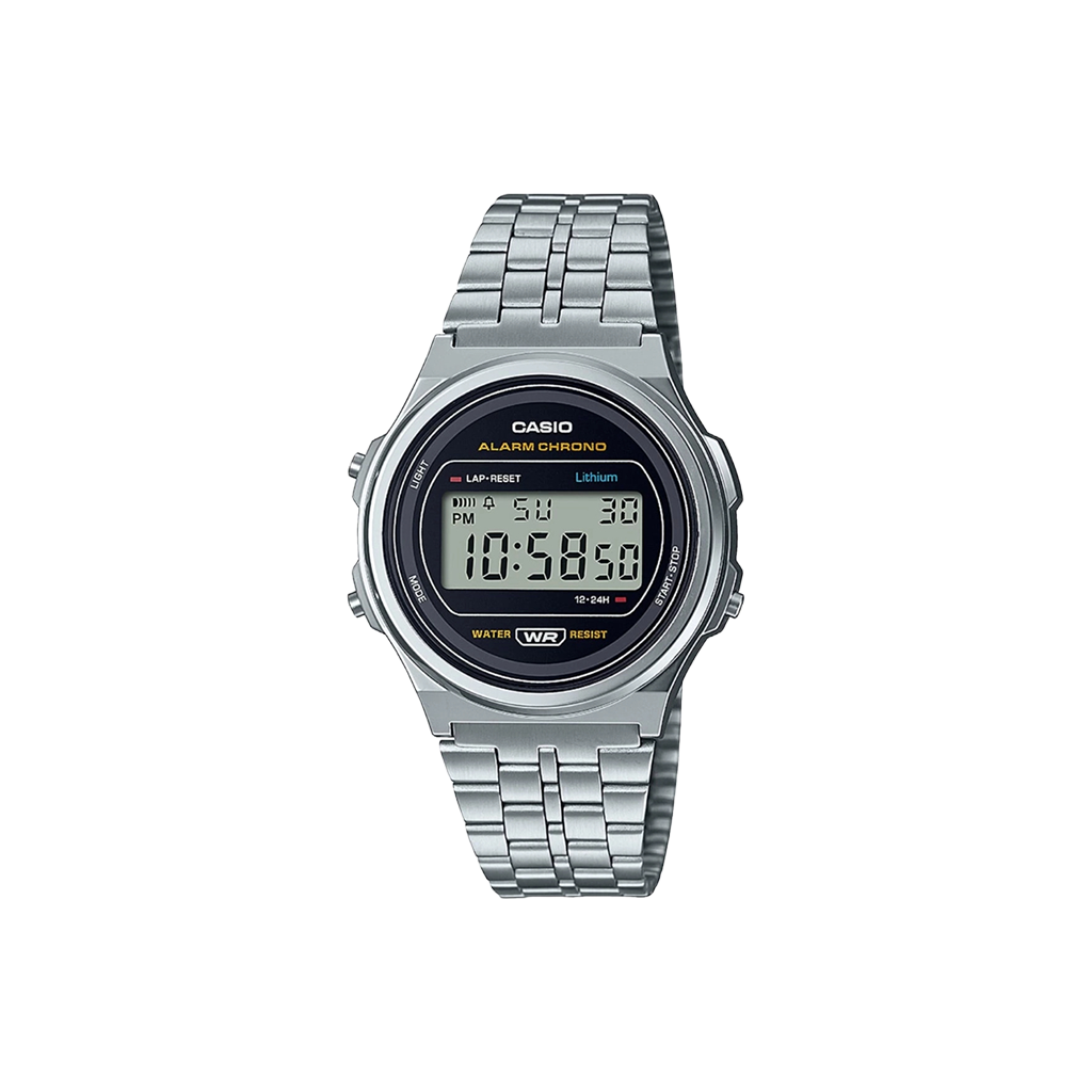 Vintage Round Silver-Black