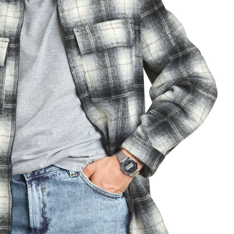 Vintage Round Silver-Black