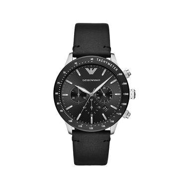 Mario Leather Black Chronograph 43mm