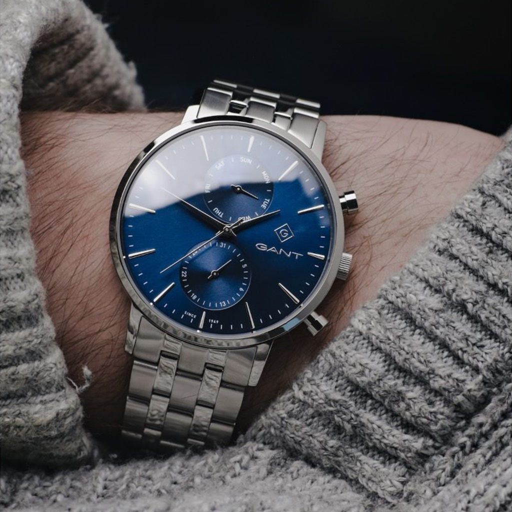 Park Hill Day-Date II Silver-Blue 43.5mm