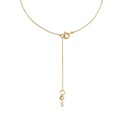 Colar Premium Pavé Logo Charm Gold-Tone