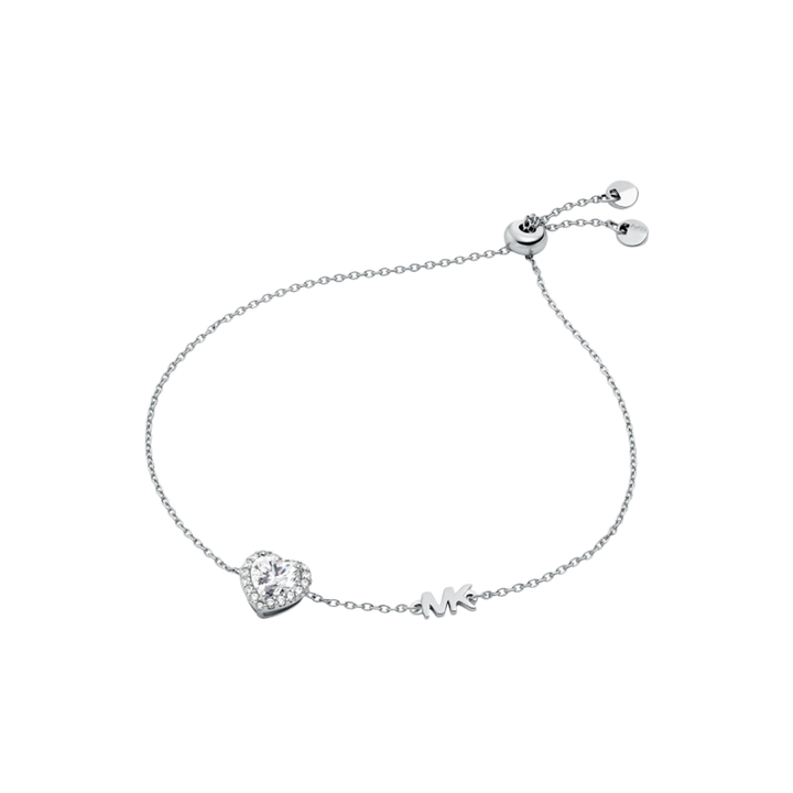 Pulseira Premium Heart Pavé Silver-Tone