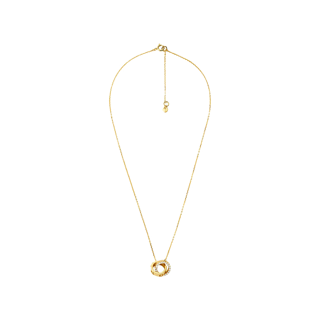 Colar Premium Pavé Interlocking Gold-Tone