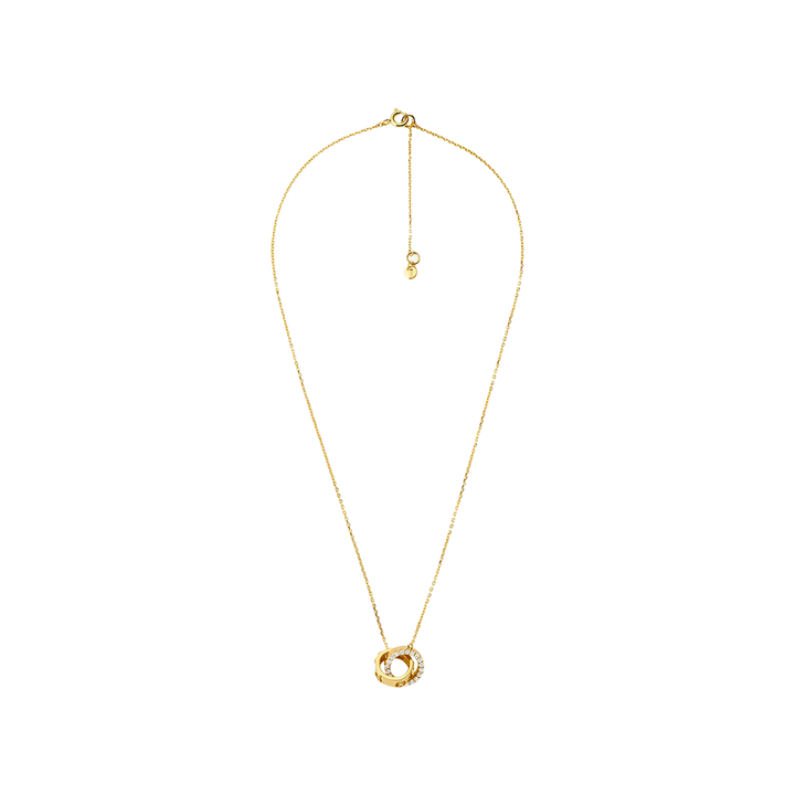 Colar Premium Pavé Interlocking Gold-Tone