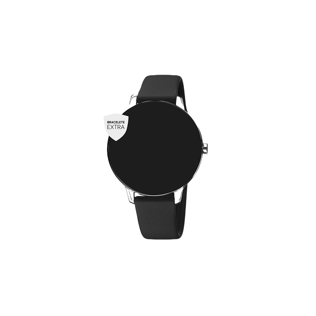 One Bracelete Silicone Smartwatch Preto