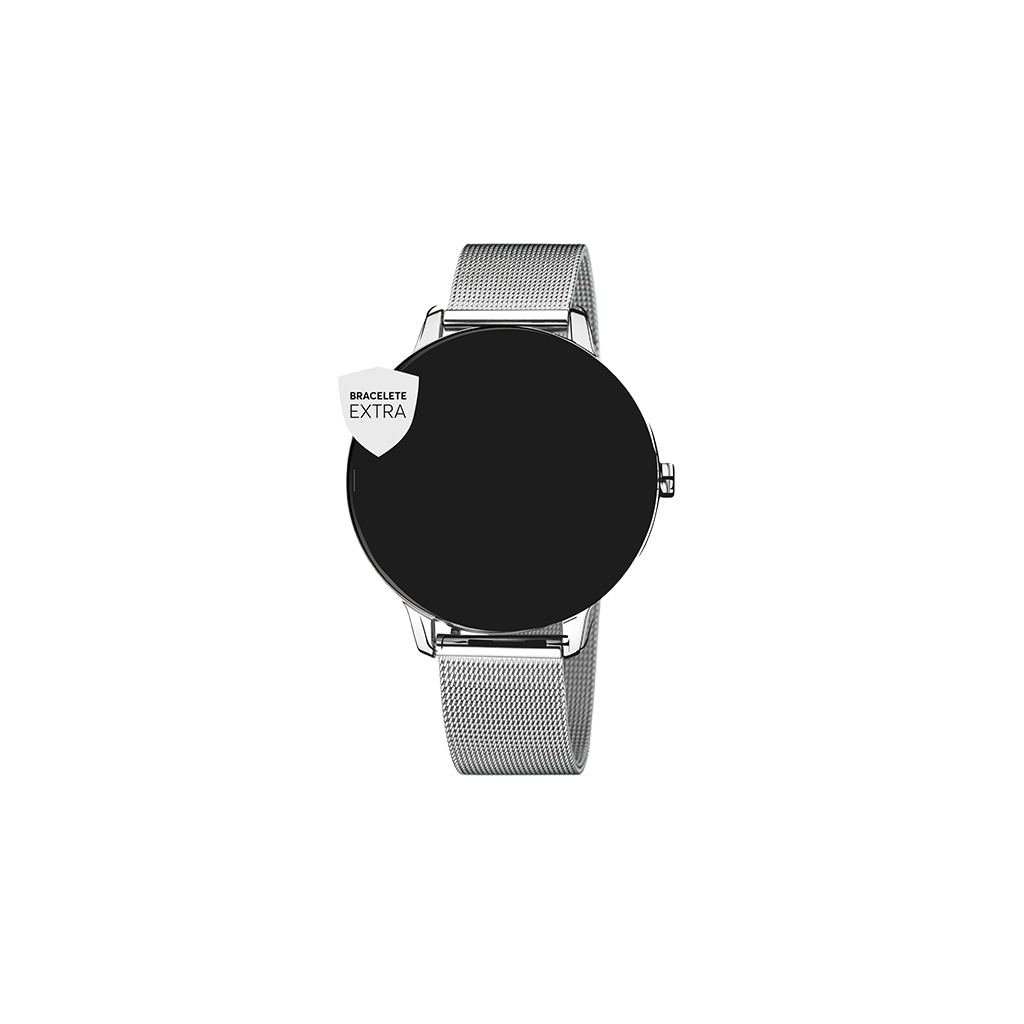 One Bracelete Mesh Smartwatch Prateado