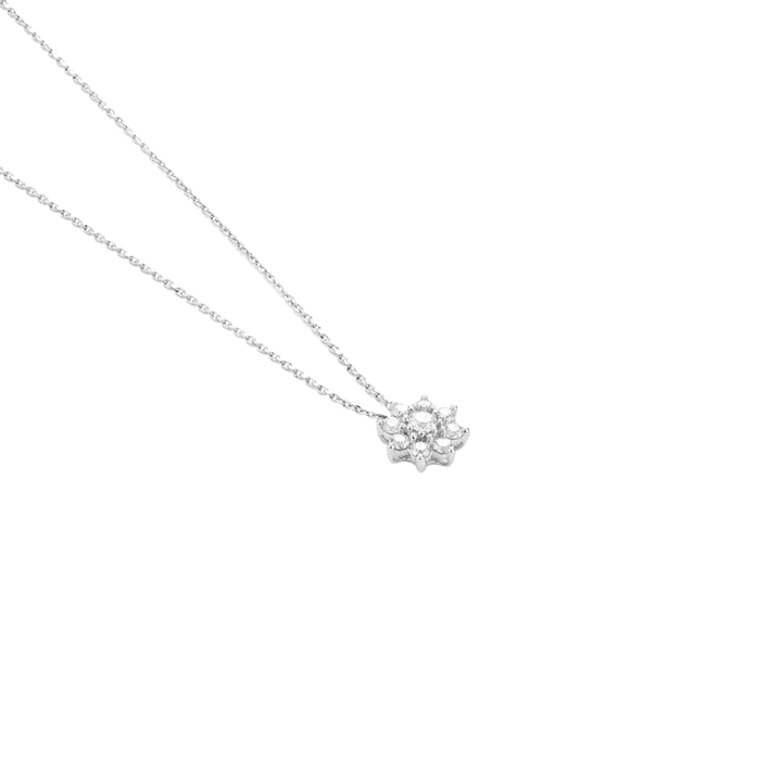 Colar Diamantes Flor Multipedra Classic