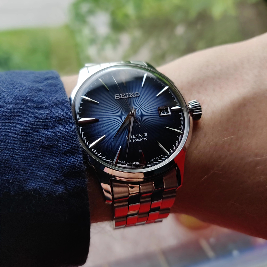 Presage Cocktail Time Silver-Blue 40.5mm